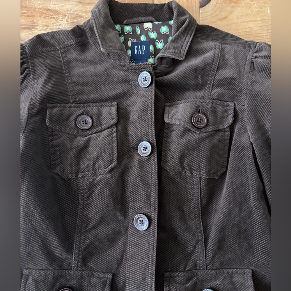 GAP Women's Dark Brown Utility Jacket - Picture 3 of 8